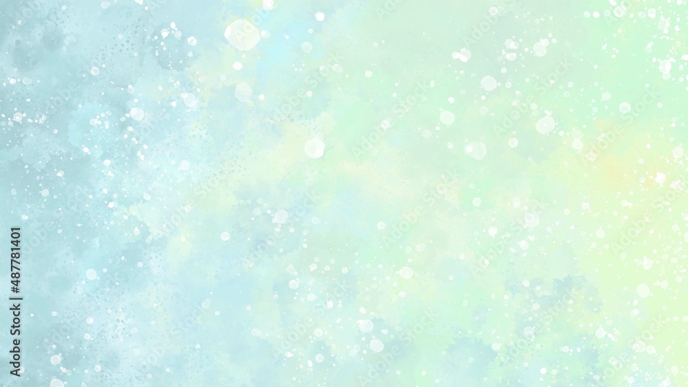 Green light galaxy snow stars bokeh background Green light galaxy snow stars bokeh background