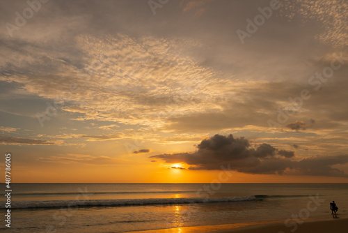 sunset on the beach