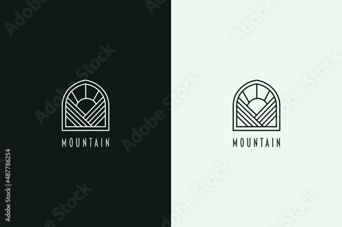 abstract mountain landscapes logo, Travel logo
