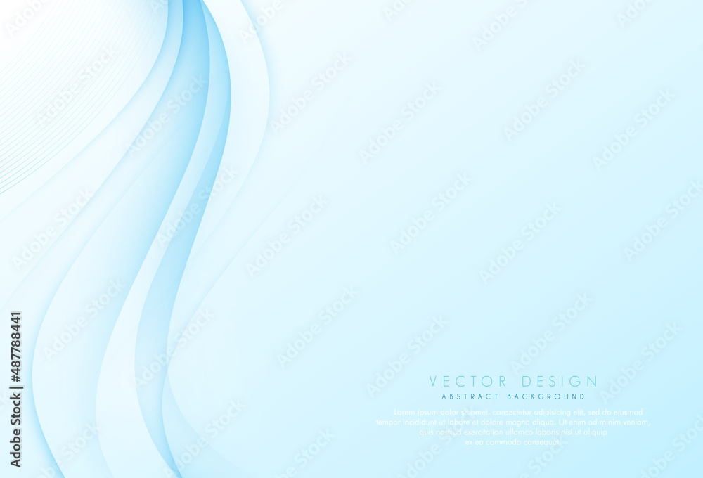 Abstract light blue gradient wave background modern design ideas