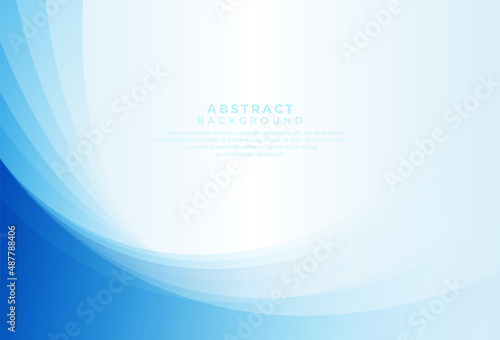 Abstract light blue and white wave background. Simple vector graphic pattern, modern. Can be used for advertising, presentation. Vector Illustration