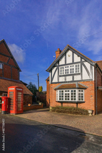 England UK. Traditional houses and cottages in an English Village. Suitable for articles on housing market, finance, mortgage, cost of living etc. Generic property image.
