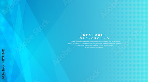 Minimal geometric background. Blue shapes composition. Vector abstract background texture design, banner, bright poster. Vector illustration © MooJook