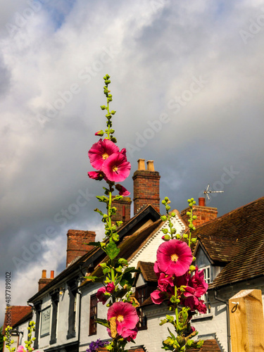 England UK. Traditional houses and cottages in an English Village. Suitable for articles on housing market, finance, mortgage, cost of living etc. Generic property image.