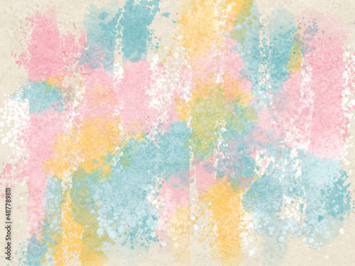 Watercolor background with colored spots © tiff20