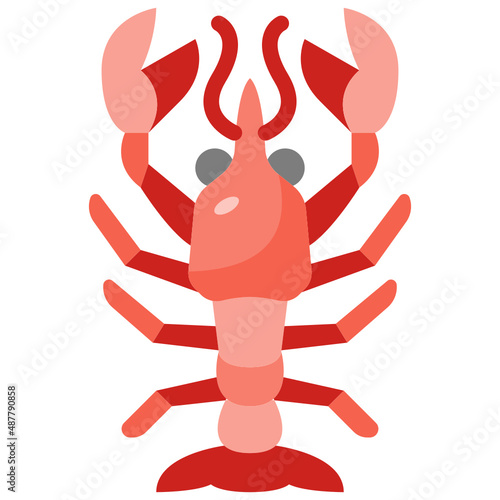 lobster flat icon © draftphic