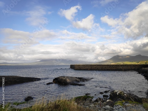 A view of Renvyle Pier in County Galway, Ireland.