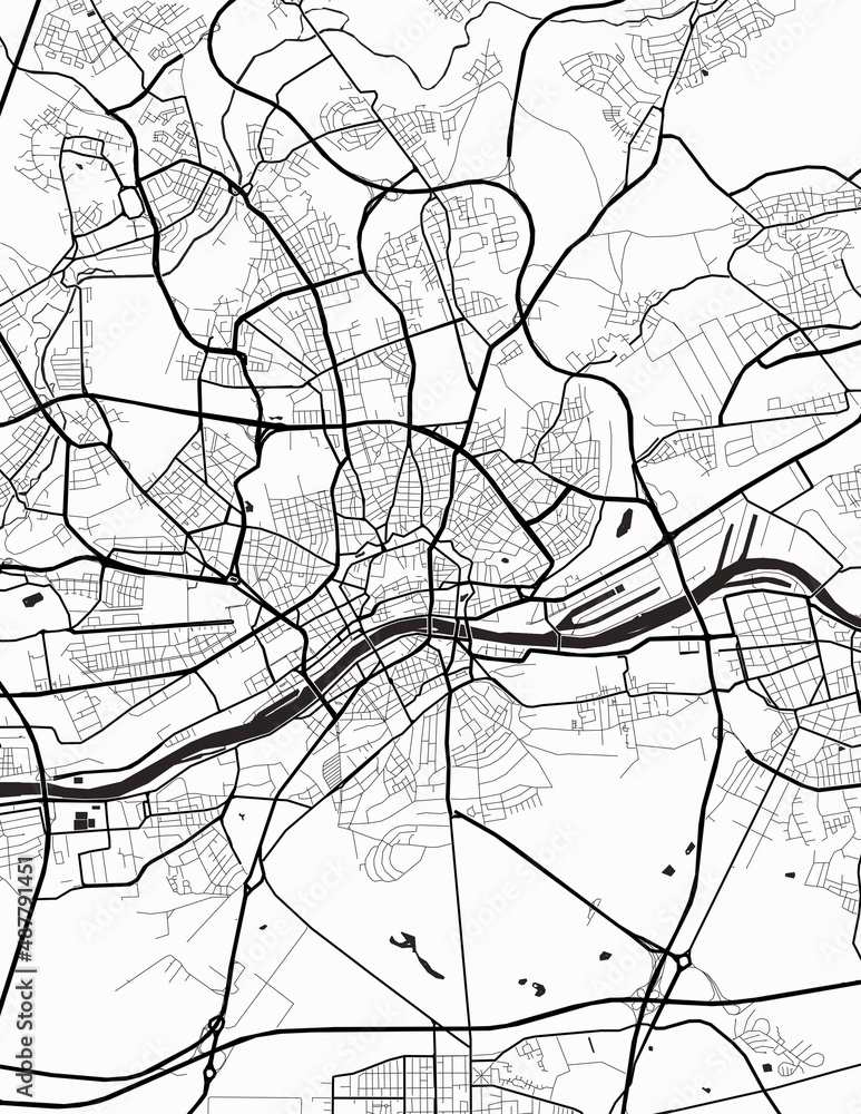 Obraz premium Frankfurt City Map