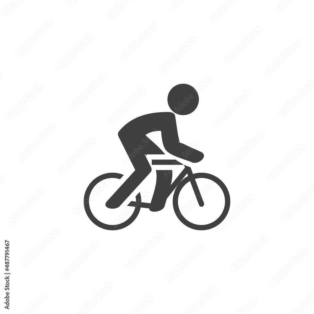 Fototapeta premium Cycling sport vector icon