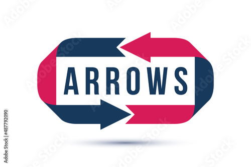 Loop arrows vector logo or sign, double arrows refresh symbol, teamwork concept, cooperation and interaction, swap and exchange.
