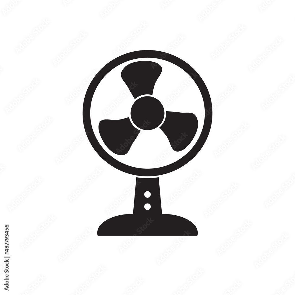 flat design fan vector illustration flat design fan vector illustration