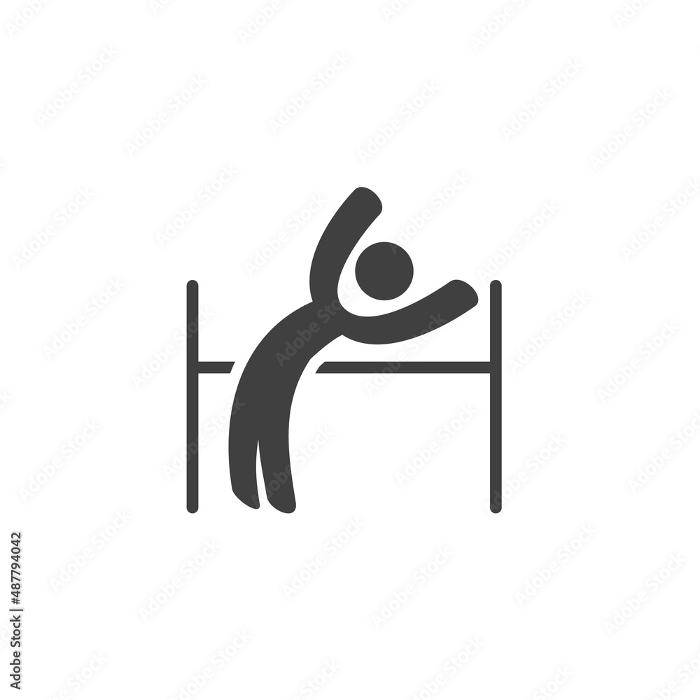 Fototapeta premium High jump sport vector icon
