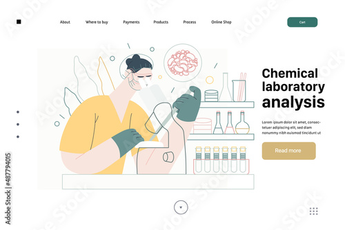 Test tube baby, in vitro fertilization, IVF -medical insurance web template. Modern flat vector concept digital illustration - laboratory assitant carrying out the procedure of IVF, medical laboratory