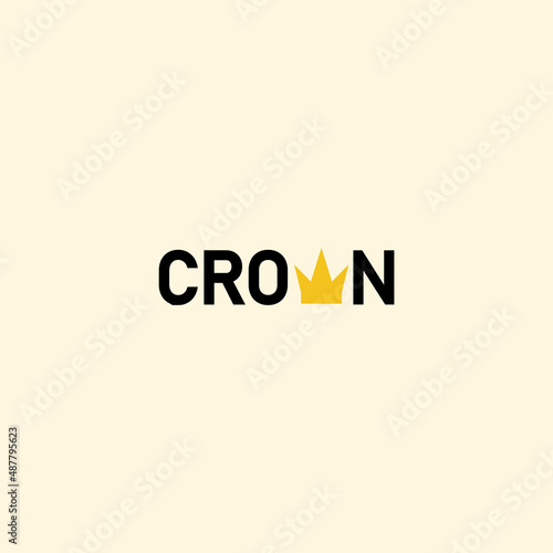 crown Logo abstract design, Crown icon