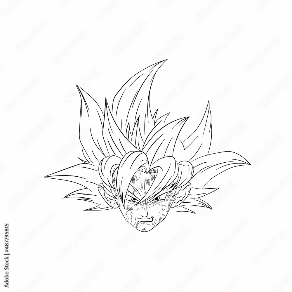 Anime boy line arts illustration Anime boy line arts illustration