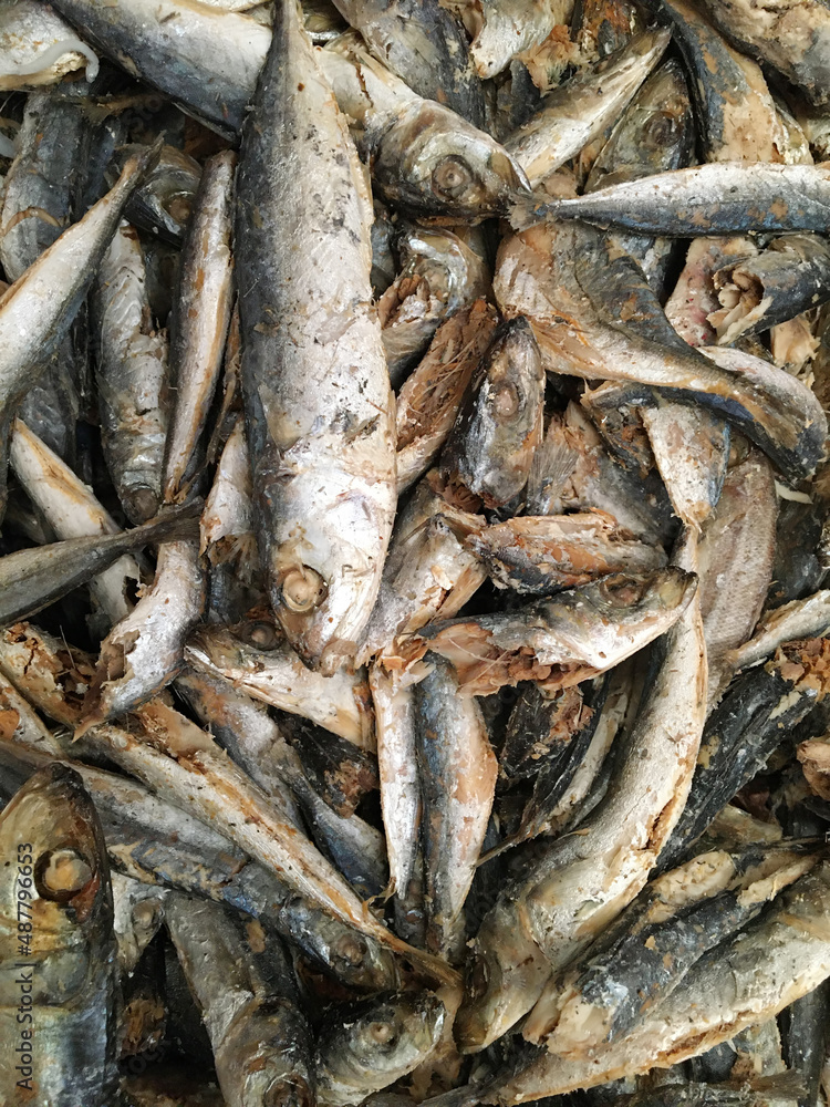 Dry fish in the market Dry fish in the market