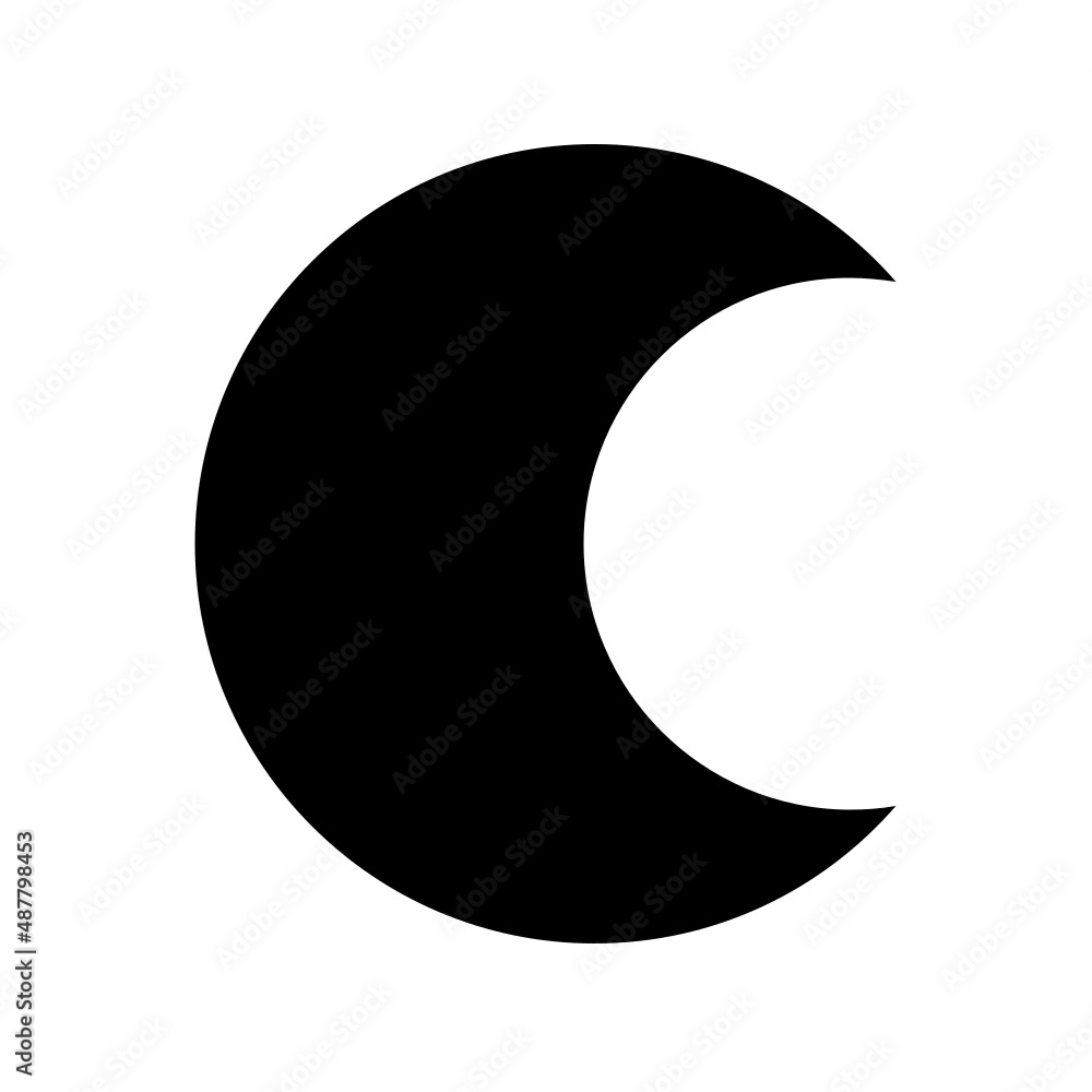 Vector Moon Icon. Geometrical Celestial Moon illustration. Crescent Moon Logo. magic, mystery, witch, astrology, astronomy Vector Moon Icon. Geometrical Celestial Moon illustration. Crescent Moon Logo. magic, mystery, witch, astrology, astronomy