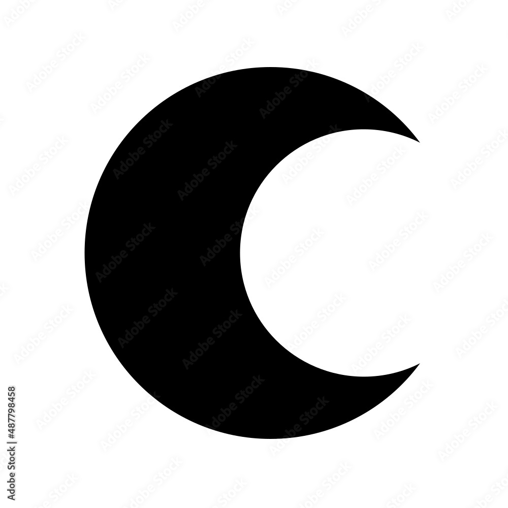 Vector Moon Icon. Geometrical Celestial Moon illustration. Crescent Moon Logo. magic, mystery, witch, astrology, astronomy Vector Moon Icon. Geometrical Celestial Moon illustration. Crescent Moon Logo. magic, mystery, witch, astrology, astronomy