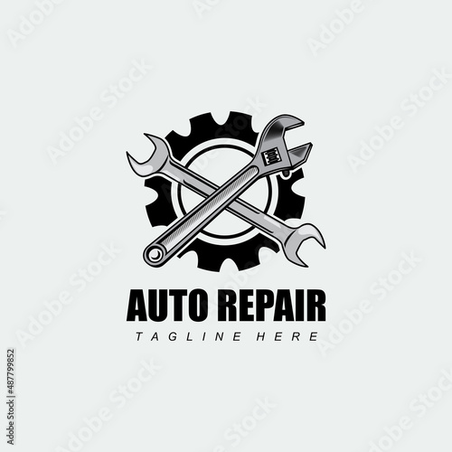 AUTOMOTIVE CAR REPAIR LOGO DESIGN SUITABLE FOR COMPANY LOGO STICKERS AND SCREENS