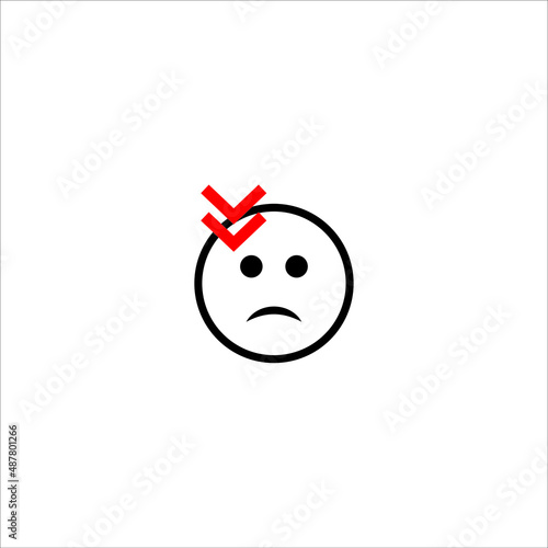 headache icon vector illustration symbol