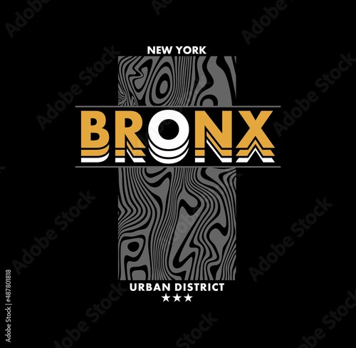THE BRONX typography tee design vector illustration,element vintage artistic apparel product