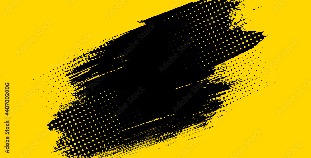 abstract grunge texture and halftone banner design. Dots pop art comics sport style vector illustration.