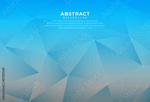 Abstract background dynamic polygonal shapes light blue. Vector modern geometric pattern, for banner, brochure, cover, poster, presentation, flyer. Vector illustration