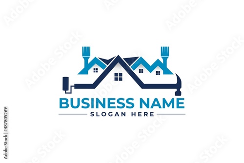 home repair, roofing, remodeling, handyman, home renovation, decor logo