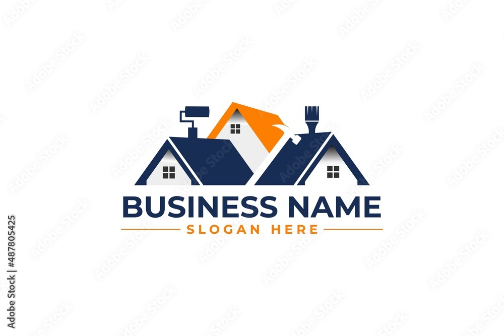home repair, roofing, remodeling, handyman, home renovation, decor logo