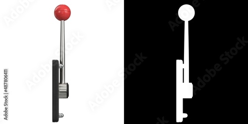 3D rendering illustration of a wall mounted lever photo