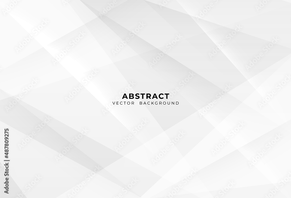 Abstract white and grey geometric modern background creative design. Simple light silver vector. Smooth and clean vector subtle background illustration