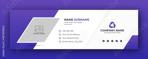 Email signature or email footer and personal social media facebook cover design template