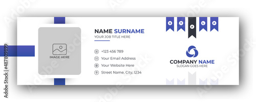 Email signature or email footer and personal social media facebook cover design template