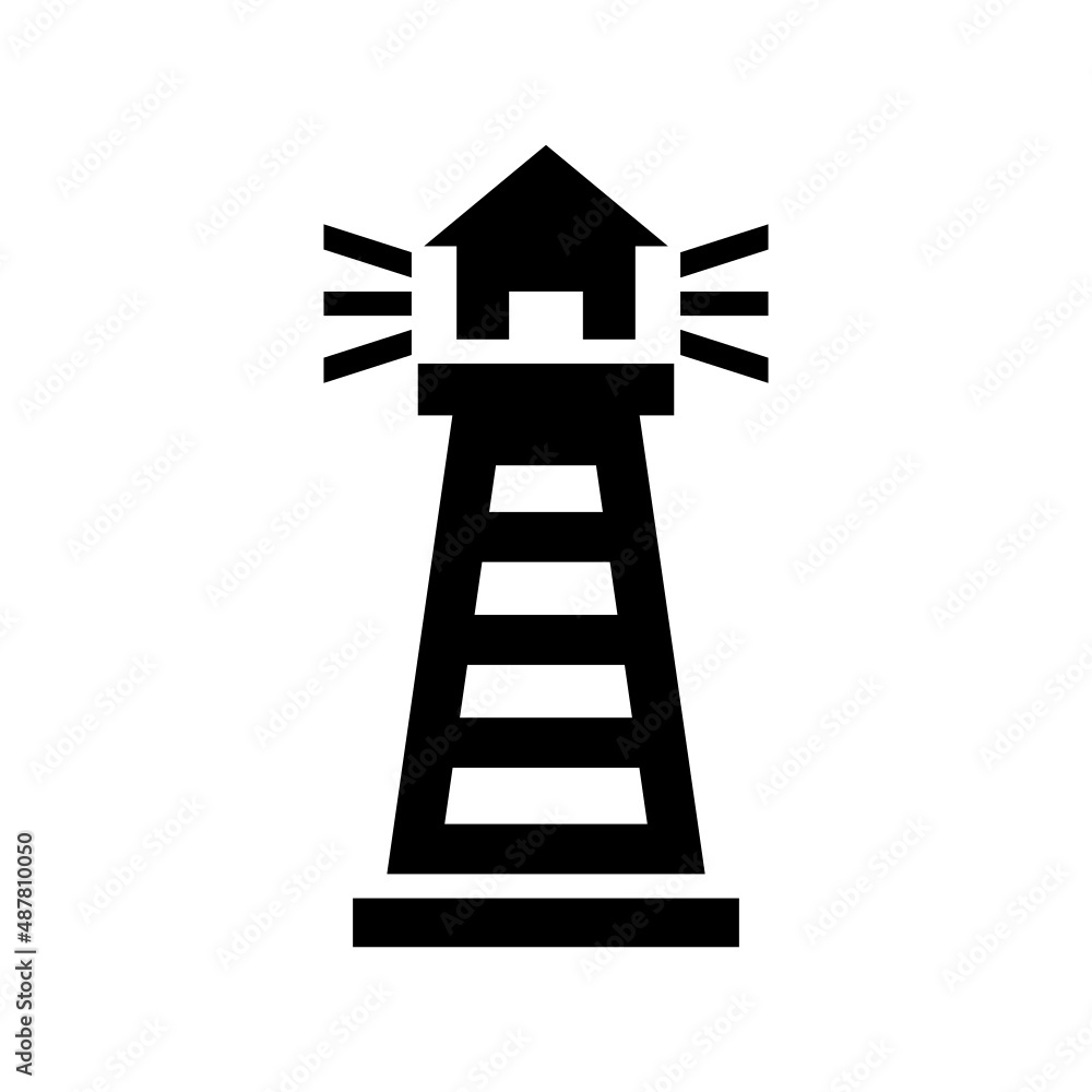 Lighthouse icon isolated on white background Lighthouse icon isolated on white background