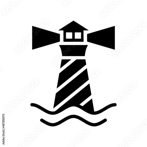 Lighthouse icon isolated on white background