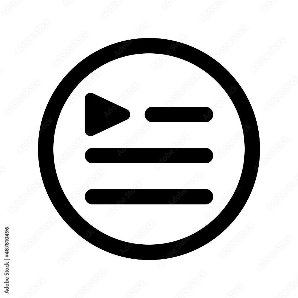 Playlist icon isolated on white background Playlist icon isolated on white background