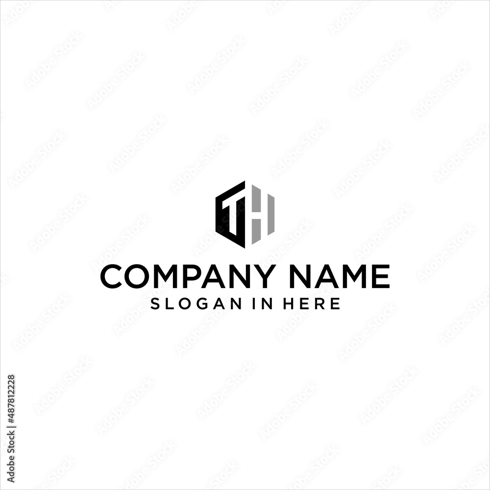 modern TH letter logo monogram hexagon vector design inspiration modern TH letter logo monogram hexagon vector design inspiration