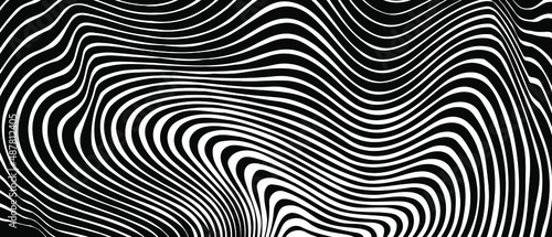 Modern abstract wave lines on black background. Vector EPS 10