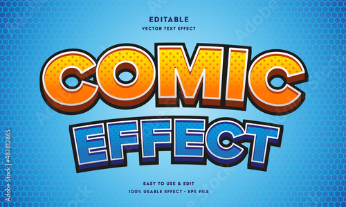 comic effect editable text effect template 