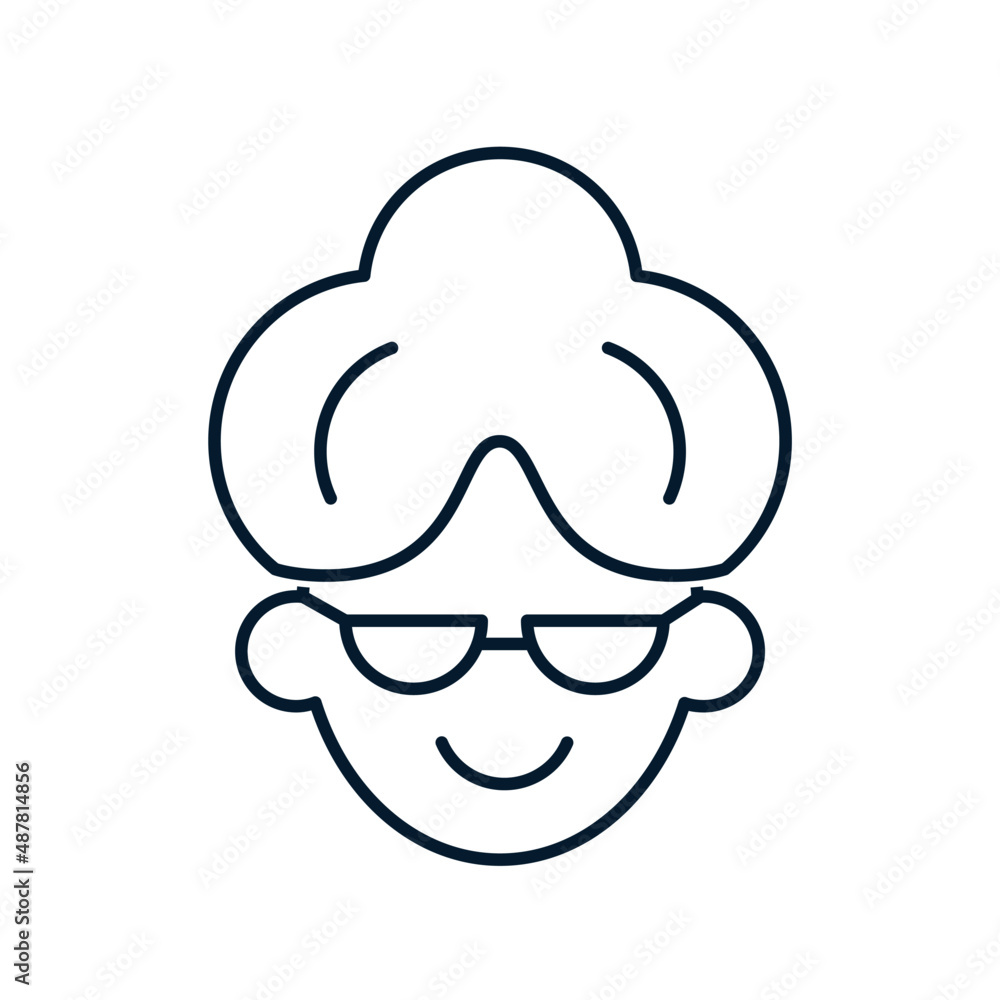 Grandmother. The concept of family relationships. Vector icon isolated on white background. Grandmother. The concept of family relationships. Vector icon isolated on white background.