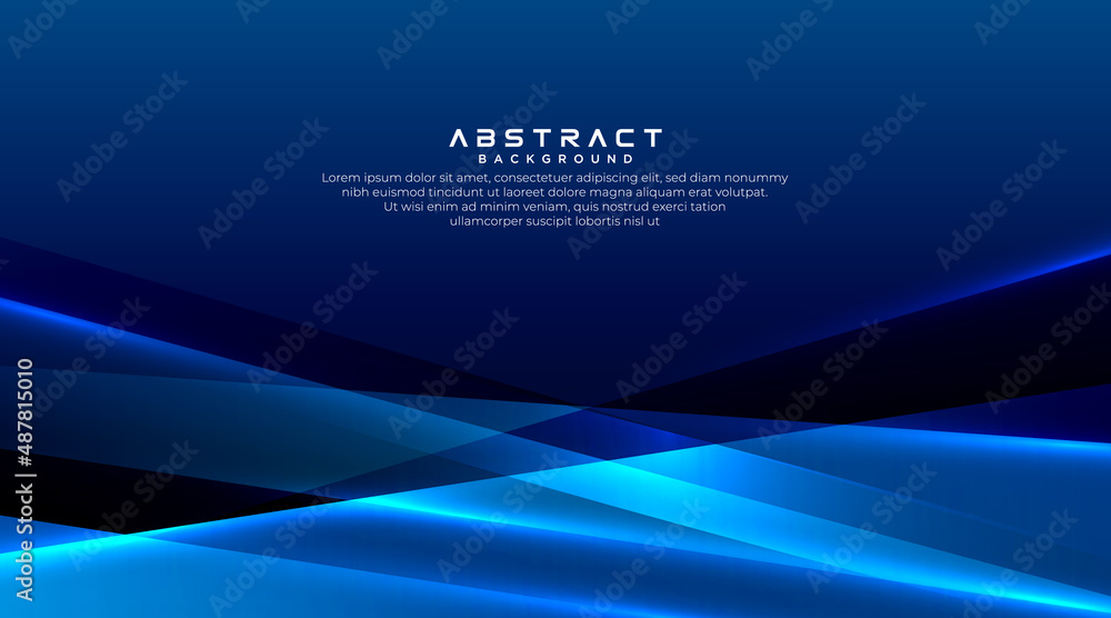 Abstract gradient blue geometric shapes background with light effect. Technology concept with space for your text. Suit for cover, poster, banner, brochure, ad. Vector illustration Abstract gradient blue geometric shapes background with light effect. Technology concept with space for your text. Suit for cover, poster, banner, brochure, ad. Vector illustration