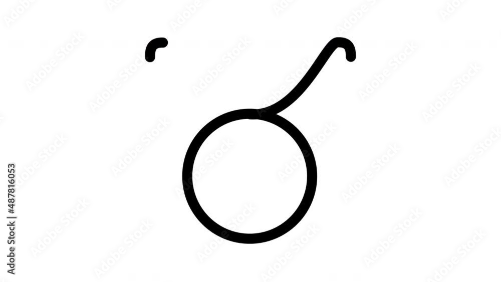 Taurus Sign Animation Taurus astrology symbol. Self drawing animation. Line art. Stock Video ...