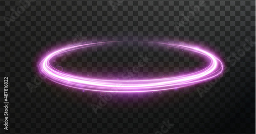 Light pink Twirl. Curve light effect of pink line. Luminous pink circle. Light pink pedistal, podium, platform, table. Vector PNG. Vector illustration	
