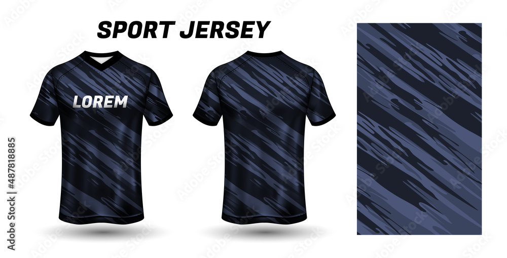 Sport jersey design fabric textile template