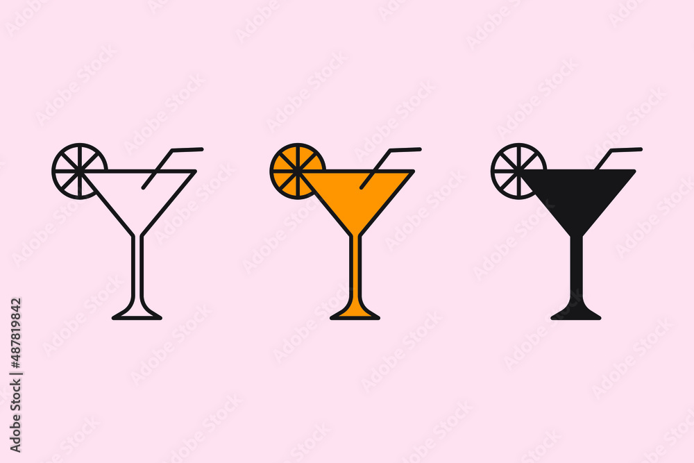 cocktail icons symbol vector elements for infographic web cocktail icons symbol vector elements for infographic web