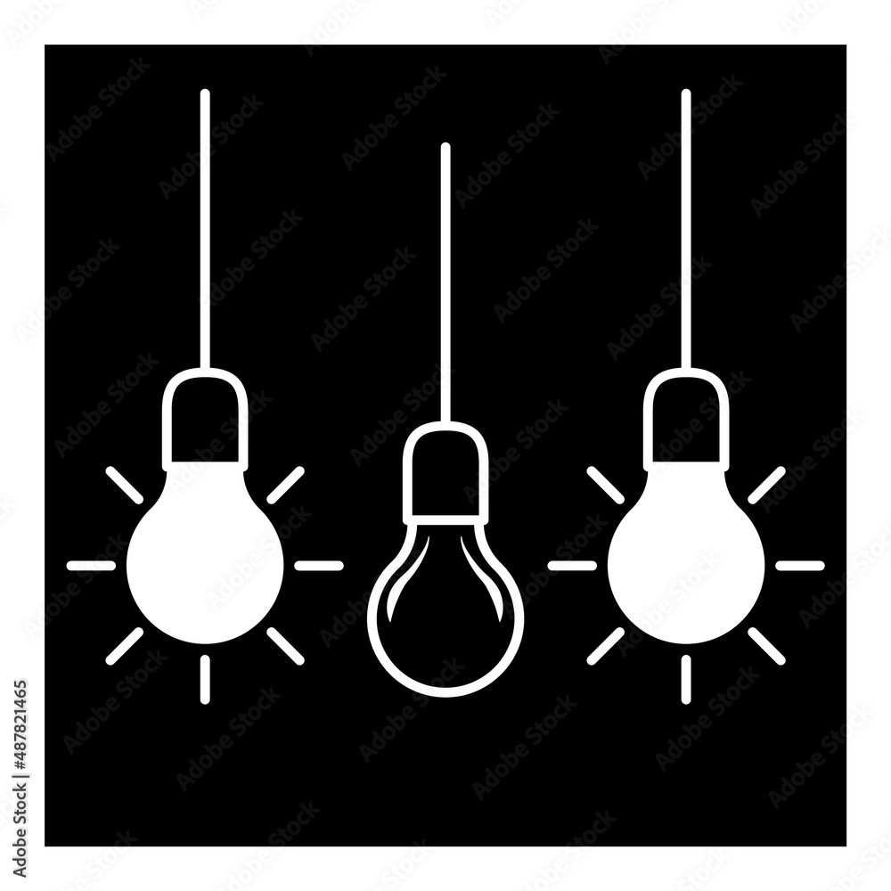 Lightbulb Idea Flat Icon Isolated On White Background Lightbulb Idea Flat Icon Isolated On White Background