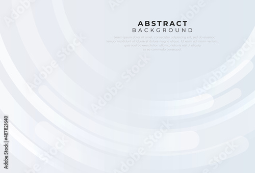 Abstract modern minimal white and gray background. Dynamic curve motion shapes composition. Smooth and clean subtle vector design. Simple geometric concept. Suit for poster, advertising, banner