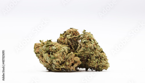 Set of marijuana, buds, on white background