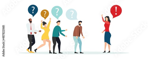 Peoples talk, boss angry employee, vector