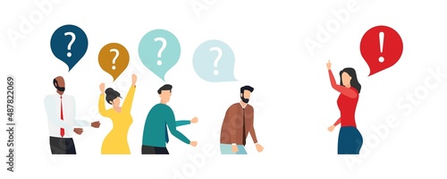 Peoples talk, boss angry employee, vector